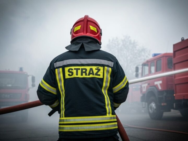 Pożar pojazdu na DW463 w Krasiejowie: Szybka akcja strażaków!