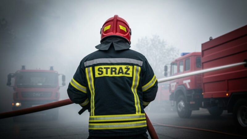 Pożar pojazdu na DW463 w Krasiejowie: Szybka akcja strażaków!