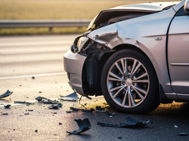 Kierowca uciekł z miejsca wypadku, zostawiając rozbity samochód