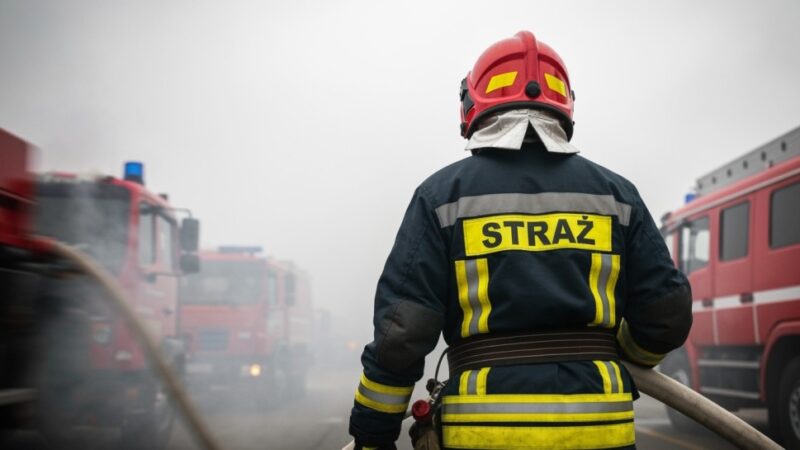 Ewakuacja z zadymionego poddasza w Opolu po pożarze