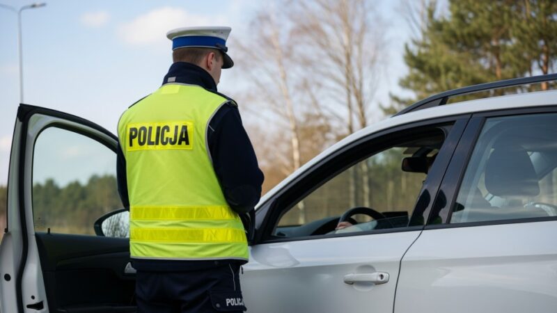 Bezpieczny weekend na drogach powiatu oleskiego: pozytywne wyniki kontroli policji