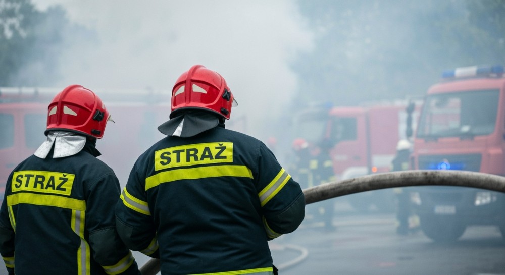 Pożar altany w Opolu: strażacy walczą z ogniem na działkach