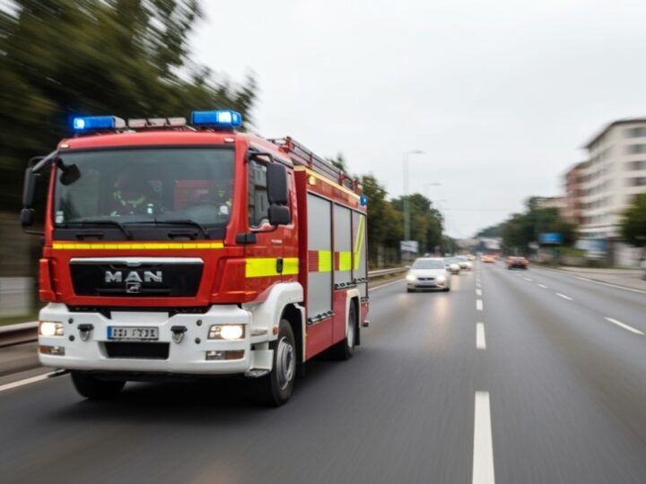 Pożar traw w Opolu: strażacy walczą z ogniem nad Odrą