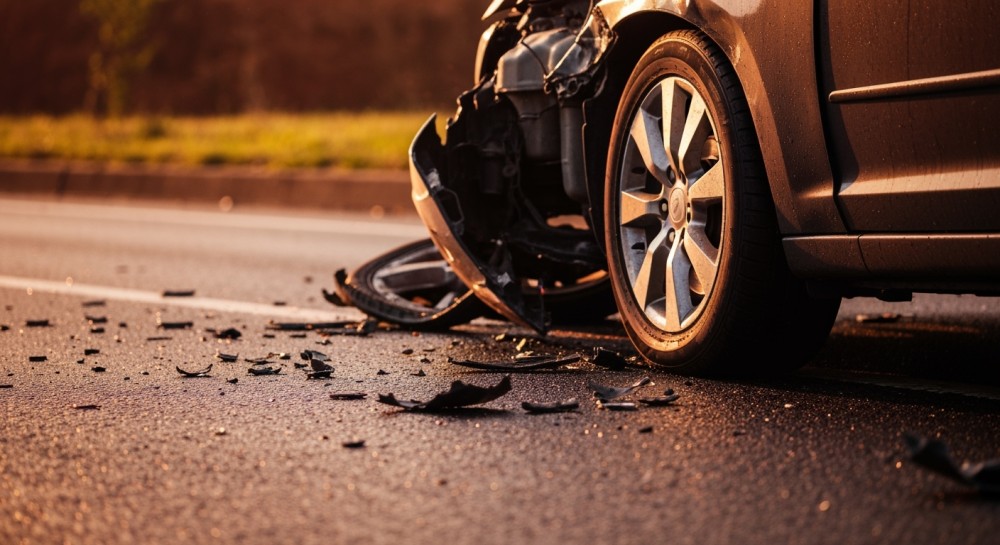 Dramatyczny wypadek na drodze krajowej nr 94: dwóch rannych w zderzeniu pojazdów