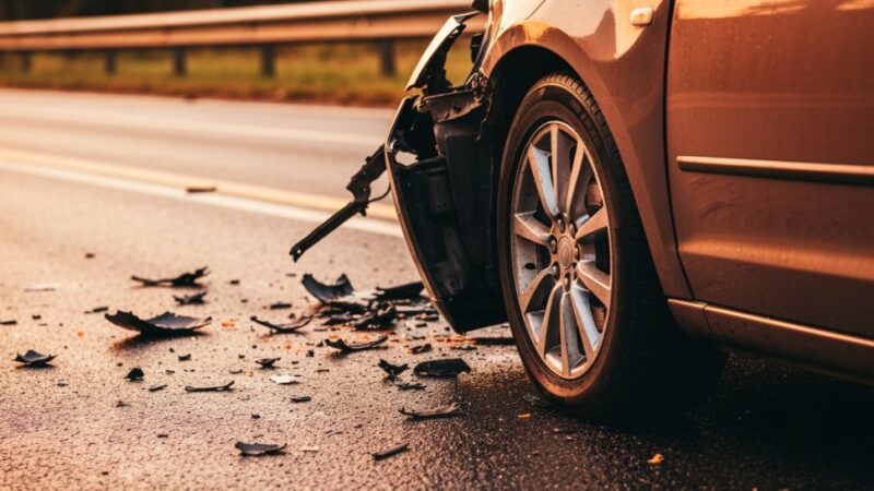 Nietrzeźwy kierowca w Grabczoku uderzył w drzewo, dzieci w szpitalu