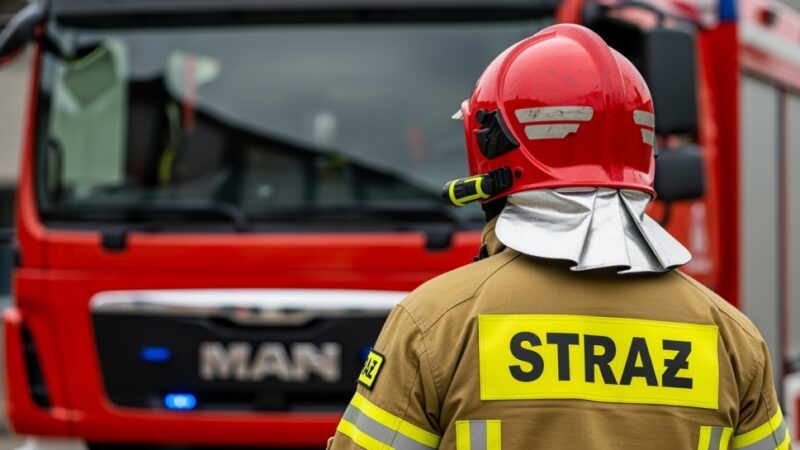 OSP Szczepanowice w akcji: Usunięcie niebezpiecznej gałęzi na DW 414