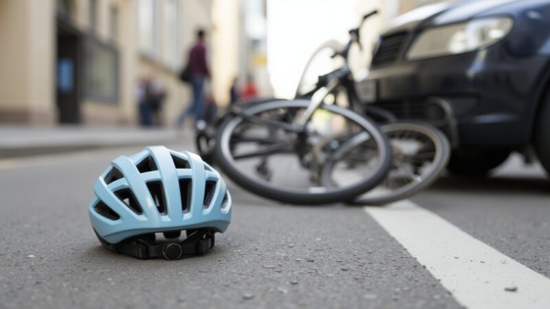 Rowerzysta w szpitalu po kolizji z samochodem