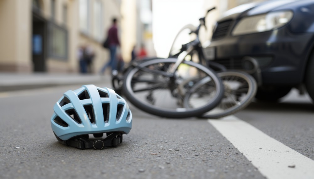 Rowerzysta w szpitalu po kolizji z samochodem