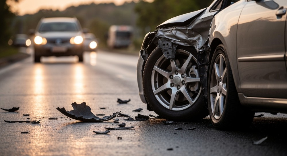 Kierowca bmw w szpitalu po zderzeniu z drzewem na trasie Bardno–Kubice